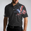 American Men Golfer Black Version Golf Polo Shirt - 5