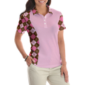 Some Girls Play With Dolls Real Girls Play Golf Short Sleeve Women Polo Shirt Argyle Pattern Shirt For Ladies - 4