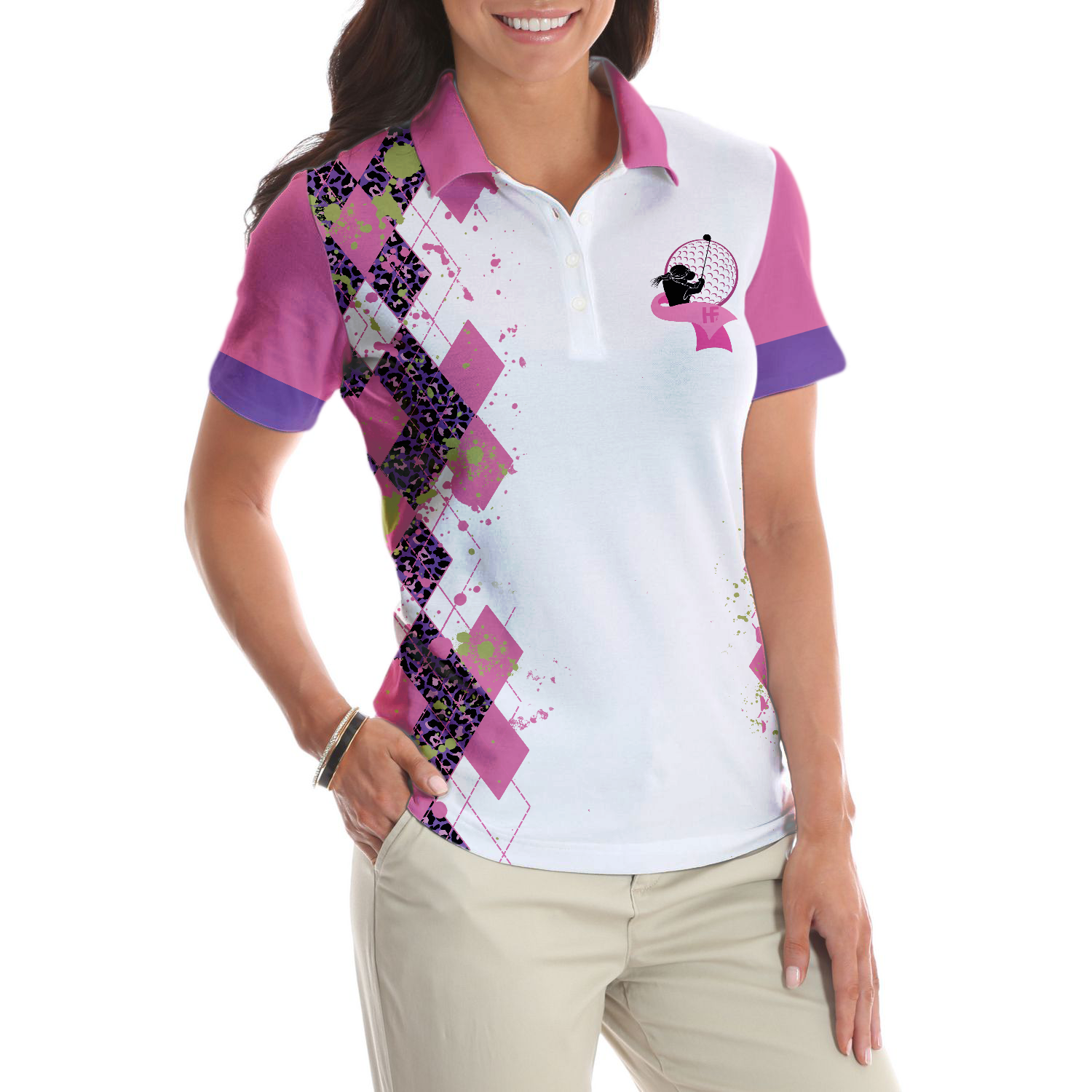 Supporting The Fighters Admiring The Survivors Short Sleeve Women Polo Shirt - 4