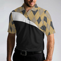 Just A Man Who Loves Golf  Beer Polo Shirt Argyle Pattern Polo Style Golfing Shirt For Men Best Drinking Golf Shirt - 4