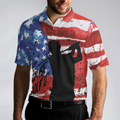 American Golfer Just Golf It Short Sleeve Golf Polo Shirt Wet Paint American Flag Polo Shirt Patriotic Golf Shirt For Men - 5