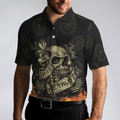 In Dart We Trust Short Sleeve Polo Shirt Fire Play Hard Skull Polo Shirt Cool Dart Shirt For Men - 4