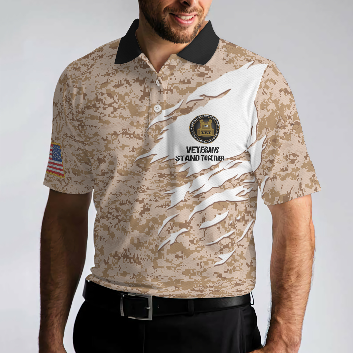 Veterans Stand Together Polo Shirt - 5