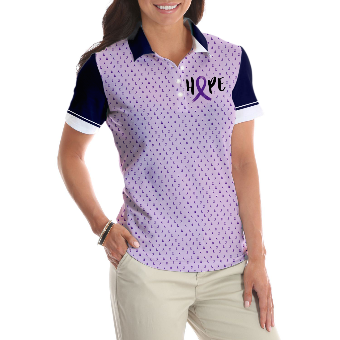 Epilepsy You Picked The Wrong Girl Short Sleeve Women Polo Shirt Epilepsy Awareness Shirt For Ladies Cool Epilepsy Support Gift - 1