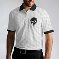 Golf Ball Pattern Skull Polo Shirt Black And White American Flag Polo Shirt Best Golf Shirt For Men - 5