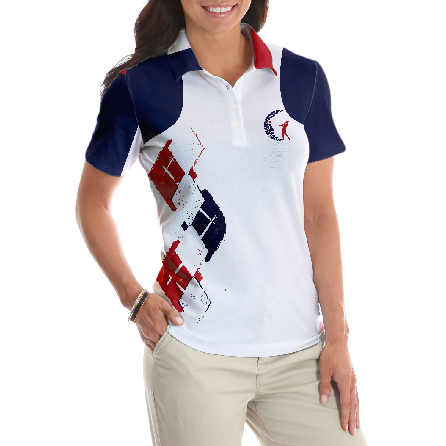 Play Like A Girl Golf Women Shirt Short Sleeve Women Polo Shirt - 4