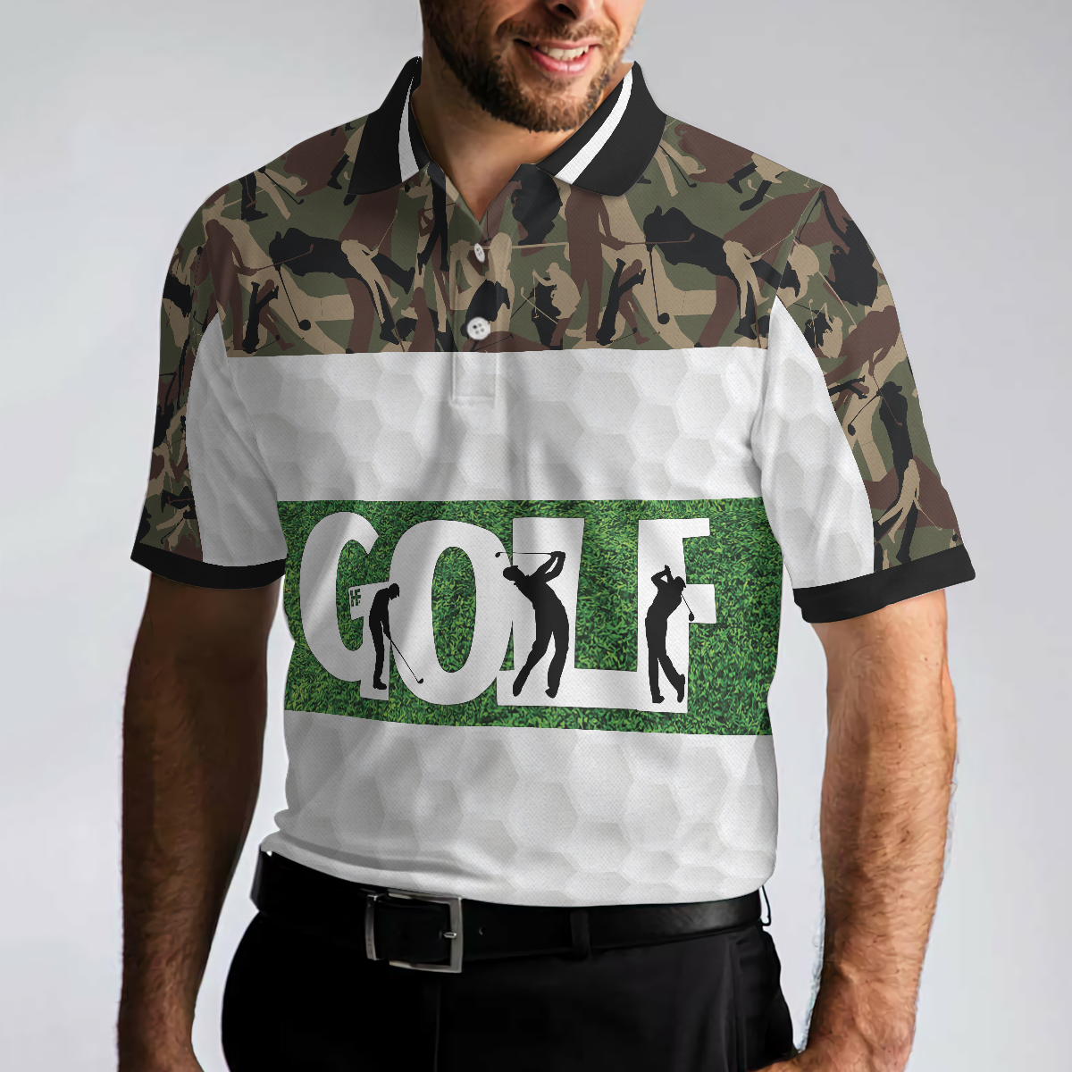 Weapon Of Grass Destruction Golf Polo Shirt Smart Golf Shirt For Men - 4