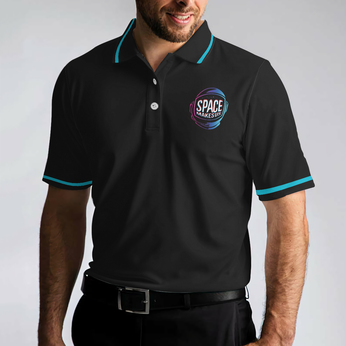 Once You Go Black Never Go Back Astronaut Polo Shirt Astronaut Shirt For Men - 5