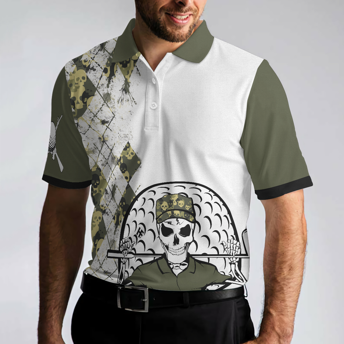 Veteran Fire In The Hole Polo Shirt Veteran Themed Golfing Polo Shirt For Male Golfers Argyle Shirt - 5