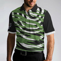 Unique Golfer Design With Ripped Texture Golf Polo Shirt Basic Spiral Pattern Golf Shirt Design - 5