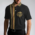 Luxury Baroque Pattern Golf Polo Shirt Golden Greek Key Pattern Polo Shirt Best Golf Shirt For Men - 5