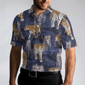 Tiger  Tropical Leaves Tiger Polo Shirt For Men Tropical Tiger Shirt Short Sleeve Gift For Tiger Lover - 4