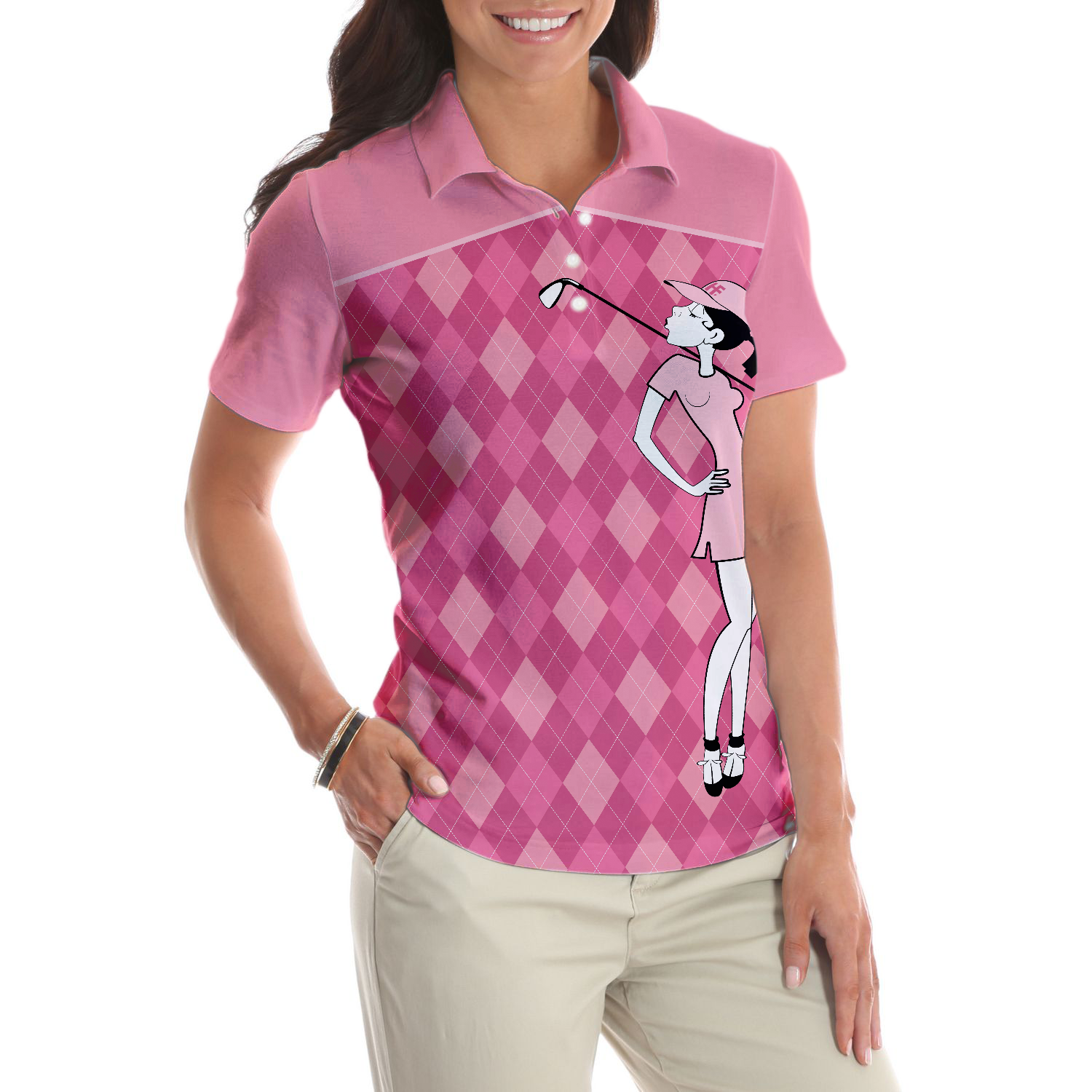 You Say Girl Cant Golf I Say Watch Me Short Sleeve Women Polo Shirt Cool Golf Shirt For Golf Ladies - 4