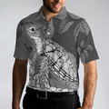 Hibiscus Turtle Shirt For Men Polo Shirt Sea Turtle Polo Shirt For Men Hibiscus Floral Shirt Design - 4