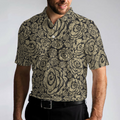 Seamless Beige Grunge Rose Pattern Polo Shirt Cool Roses Graphic Polo Shirt Rose Themed Shirt For Flower Lovers - 4