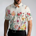 Tropical Floral Summer Polo Shirt Floral Print Tropical Polo Shirt For Summer Best Summer Vibe Shirt - 4