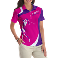 Girl Squad Golf Girl Short Sleeve Women Polo Shirt Purple And Pink Golf Shirt For Ladies Unique Female Golf Gift - 5