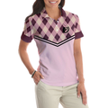 Some Girls Play Golf And Drink Too Much Short Sleeve Women Polo Shirt Funny Argyle Pattern Golf Shirt For Ladies - 4