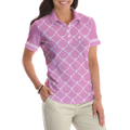 Swing Swear Drink Repeat Pink Golf Short Sleeve Women Polo Shirt Pink Golfing Shirt For Female Players - 5