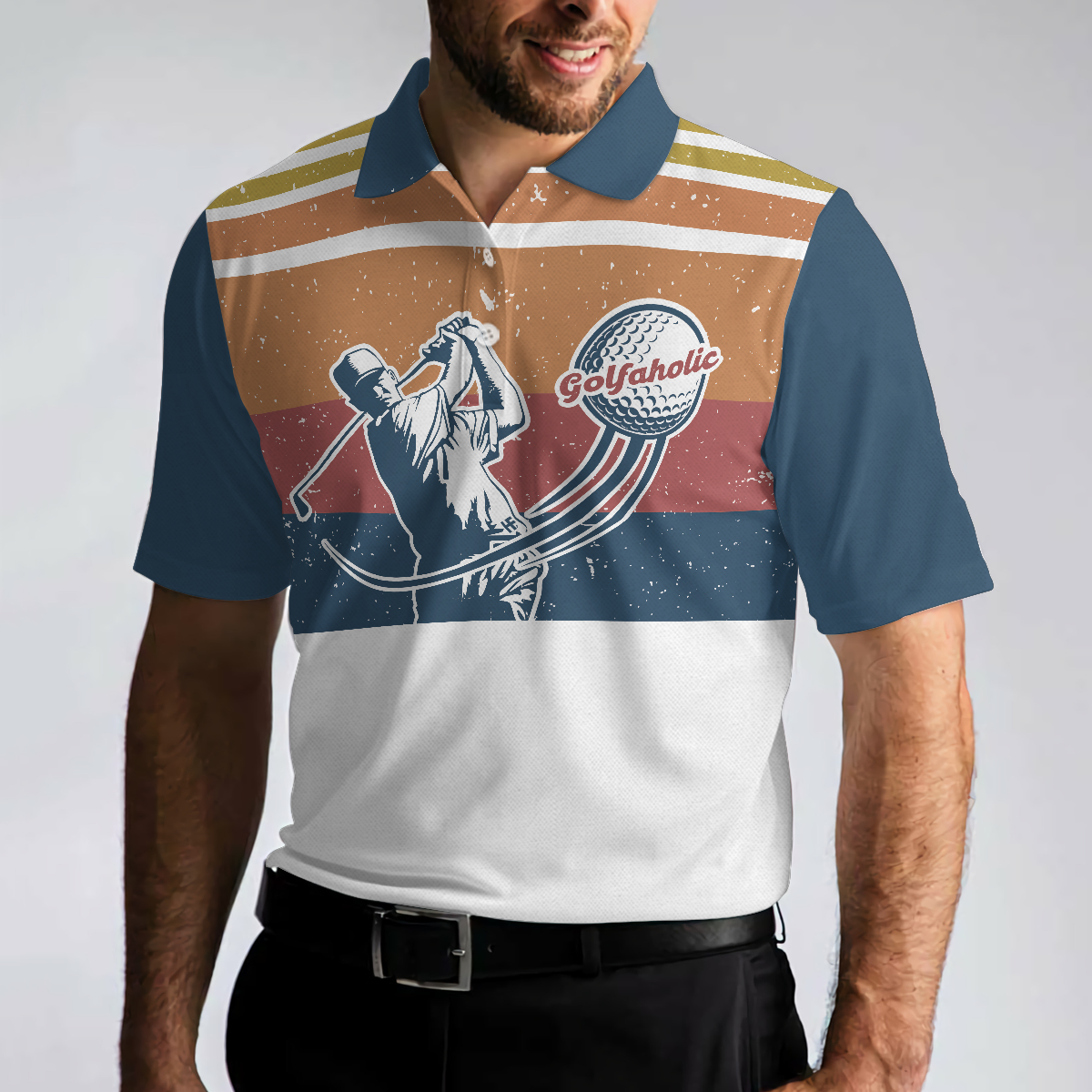 Never Underestimate An Old Man With A Golf Club Polo Shirt Vintage Golfing Polo Shirt Golf Shirt With Sayings - 5