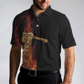 Your Hole Is My Goal Golf Polo Shirt Black Flame Fragmented Golfer Polo Shirt Best Golf Shirt For Men - 5