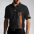 German Flag Master Baiter Golf Polo Shirt Black Wet Paint Skull Polo Shirt Best Golf Shirt For Men - 4