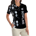 Silver Bowling Short Sleeve Women Polo Shirt Female Bowling Polo Shirt Bowling Gift For Female Players - 4