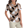 Horses Lover Shirt For Women Short Sleeve Women Polo Shirt - 4