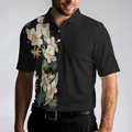 Floral Golf Club And Ball Polo Shirt Wild Floral And Leaves Golfing Polo Shirt Tropical Golf Shirt For Men - 5