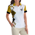 Grab Your Balls Were Going To Play Tennis Short Sleeve Women Polo Shirt White And Yellow Tennis Shirt For Ladies - 5