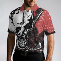 Blade Mens Golf Red Short Sleeve Golf Polo Shirt Skull Polo Shirt Best Golf Shirt For Men - 4