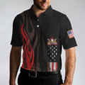 Flame Baseball Skull Polo Shirt Baseball American Flag Polo Shirt Best Baseball Shirt For Men - 5