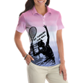 Hit Through The Tennis Ball Dip-dyed Short Sleeve Women Polo Shirt - 4