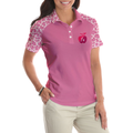 Pink Leopard Math Teacher Short Sleeve Women Polo Shirt Funny Math Shirt For Ladies - 5