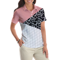 Golf Ball Texture With Leopard Pattern Golf Short Sleeve Women Polo Shirt Golf Shirt For Female Golfers - 5