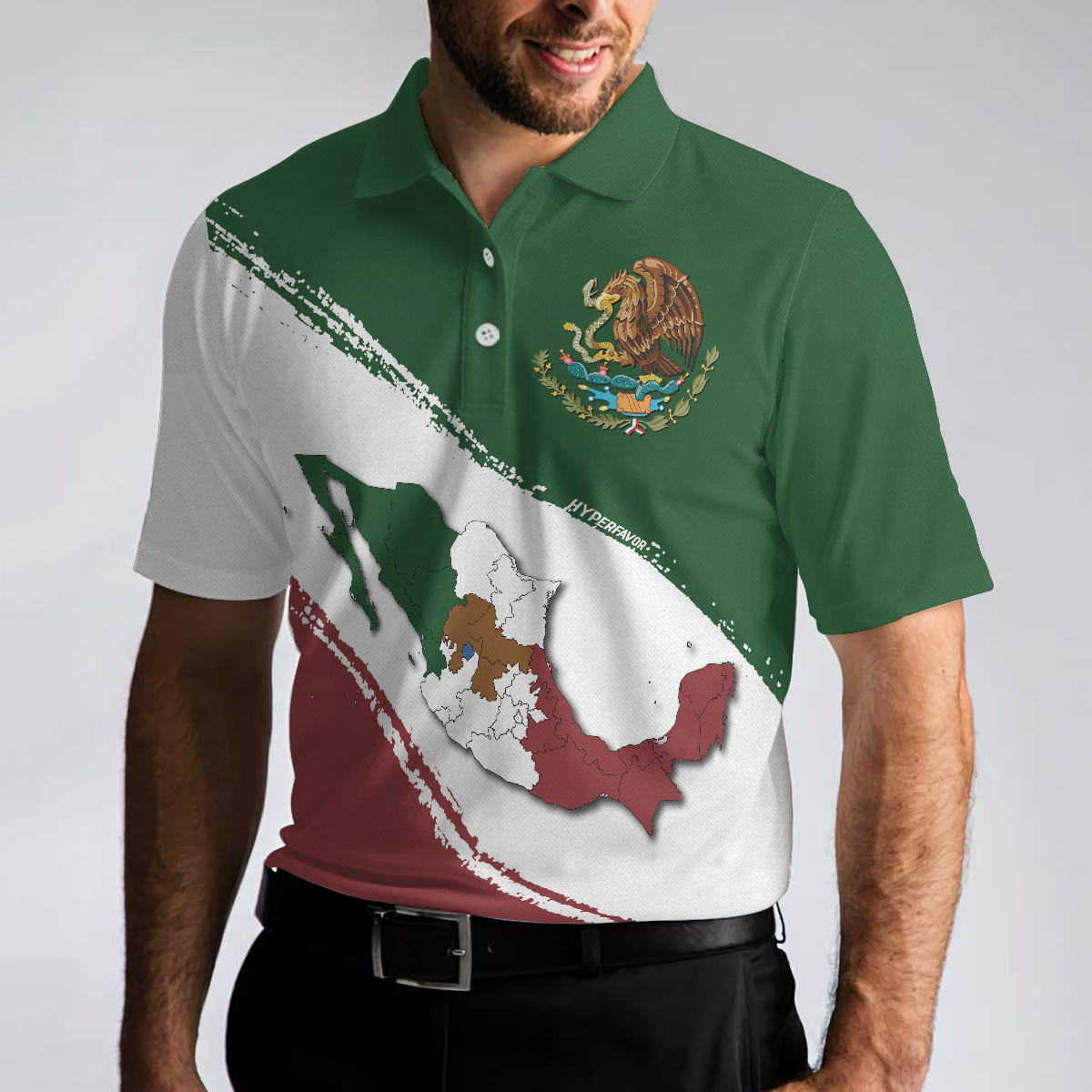 Mexico Short Sleeve Polo Shirt Patriotic Mexican Polo Shirt Best Mexico Shirt For Men - 5