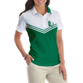 I Play Pool Like A Girl Try To Keep Up Short Sleeve Women Polo Shirt White And Green Billiards Shirt For Ladies - 5