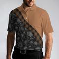 Golf Bourbon Polo Shirt Funny Drinking Golf Shirt With Sayings Skull Plaid Pattern Golf Shirt For Male - 4