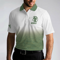 Elegant Born To Golf Forced To Work Golf Polo Shirt White And Green Golf Shirt For Men - 4