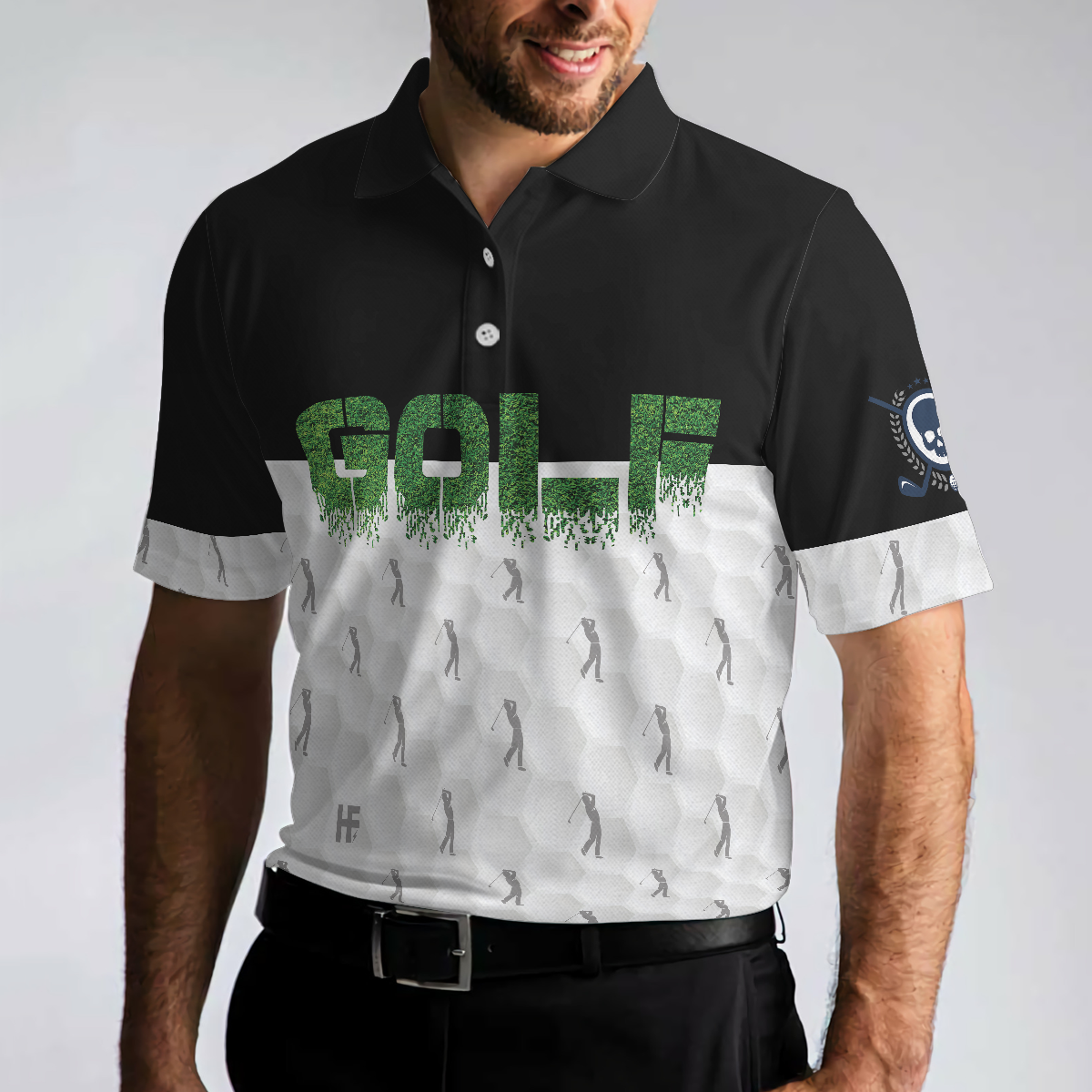 Funny Golfer Seamless Pattern Golf Polo Shirt Golf Shirt For Men Best Gift For Golfers - 4