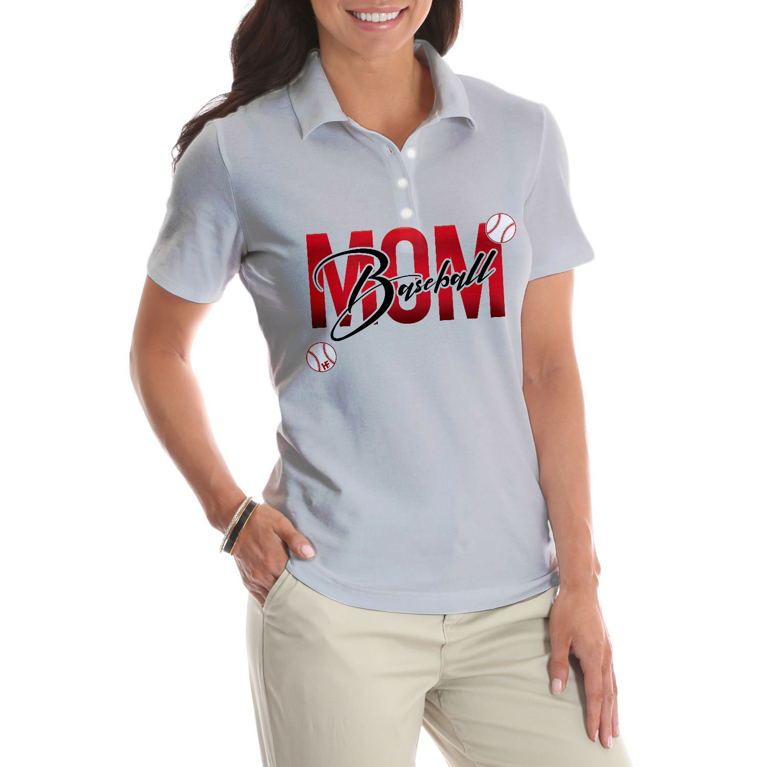 Live Life By The Seams Short Sleeve Women Polo Shirt Baseball Mom Polo Shirt Cool Baseball Shirt For Ladies - 5