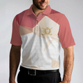 Rip It Sip It Grip It Golfer Golf Polo Shirt White And Pink Golfing Shirt For Male Players Simple Golf Shirt Design - 6