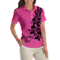 Bowling Girl Skull Short Sleeve Women Polo Shirt Pink Skull Pattern Bowling Shirt For Female Players - 5