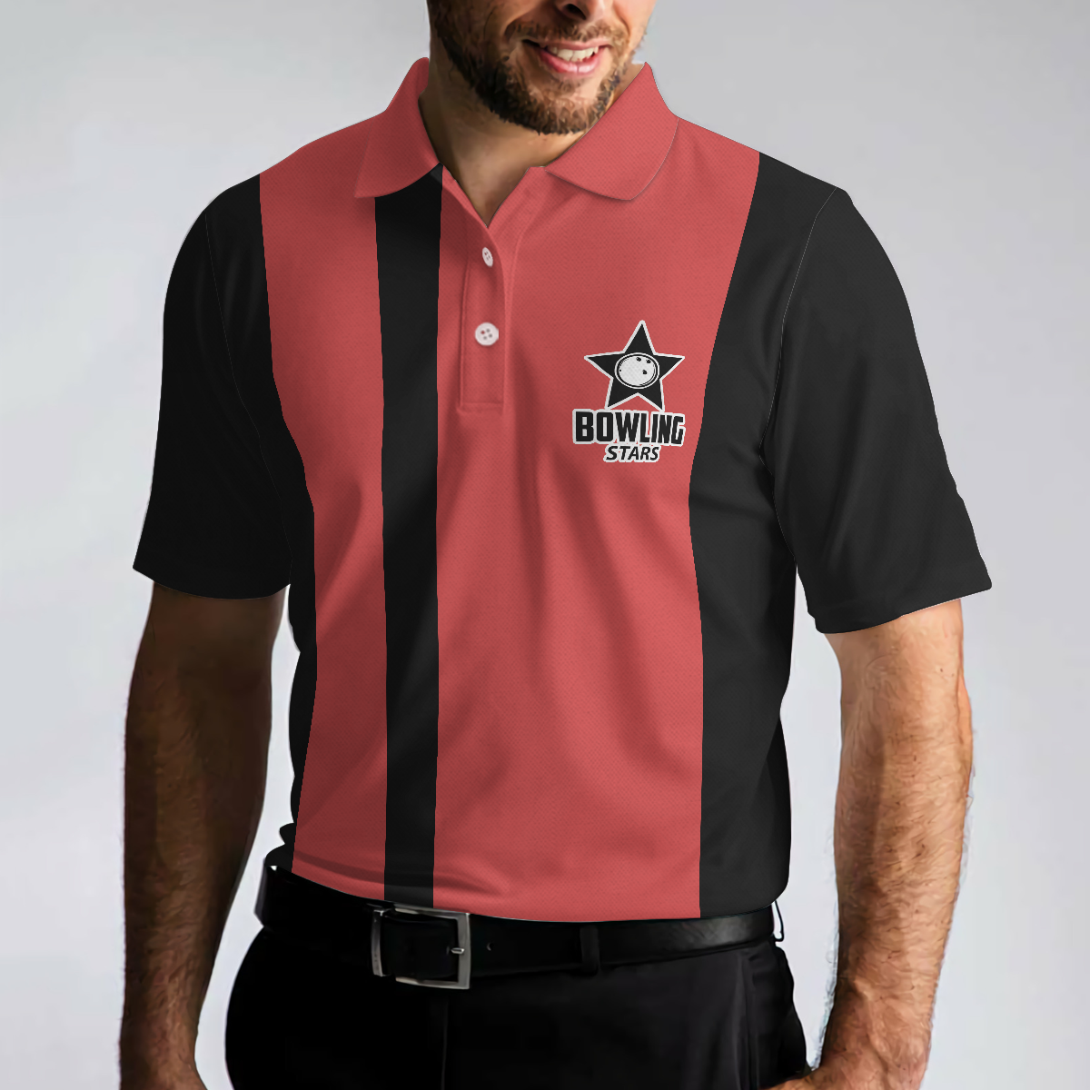 Its Not How You Bowl Its How You Roll Polo Shirt Black And Red Short Sleeve Bowling Shirt For Men - 5