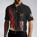 Flame 9 Ball Billiards Pool Polo Shirt American Flag Billiards Shirt For Men Gift For Pool Players - 4