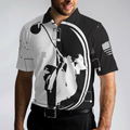 American Golfer Hard Swing US Flag Polo Shirt Black And White American Flag Polo Shirt Best Golf Shirt For Men - 5