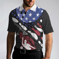 I Play Bowling Because I Like It Not Because Im Good At It Polo Shirt American Flag Bowling Shirt For Men - 5