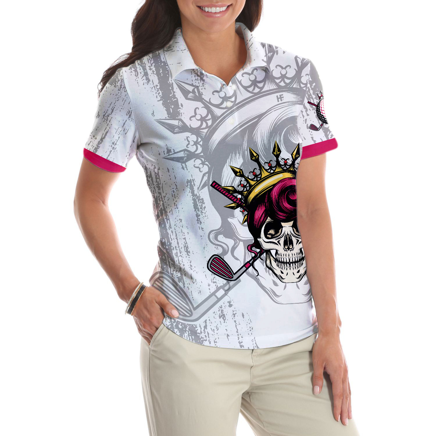 Im The Queen Of The Course Short Sleeve Women Polo Shirt - 4