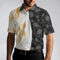 Grip It Rip It Sip It Golf V2 Polo Shirt Yellow Argyle Pattern Golf Shirt Skull Golf Shirt Design - 4