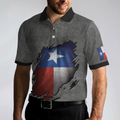 Ripped Texas Flag All Over Print Short Sleeve Polo Shirt For Golf Grunge Texas Polo Shirt Texas Proud Shirt For Men - 4